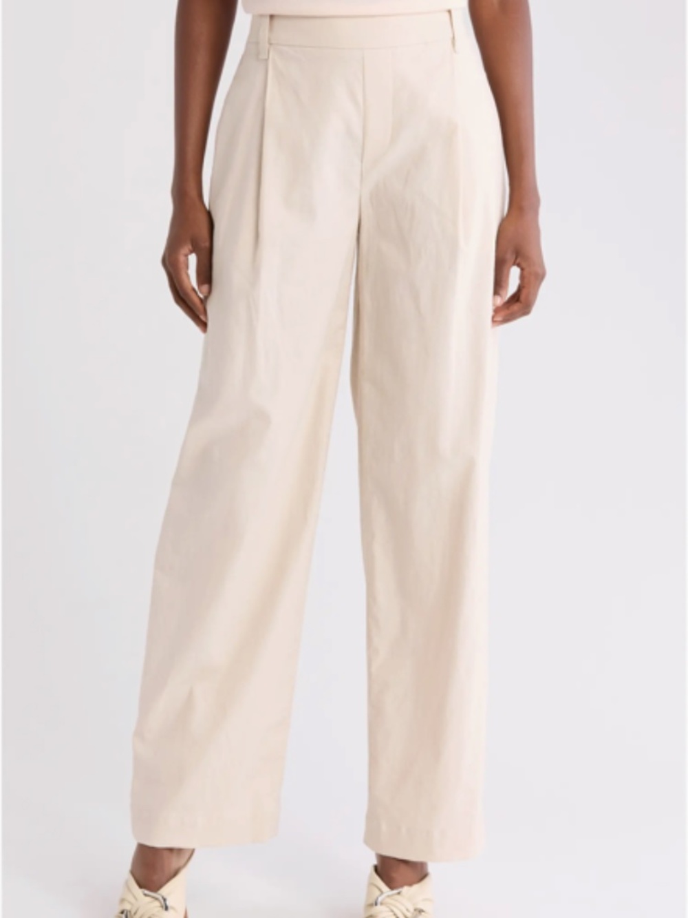 Vince Pleated Pull-On Pant Women's Size XXL Cream Wide leg NWT (B)